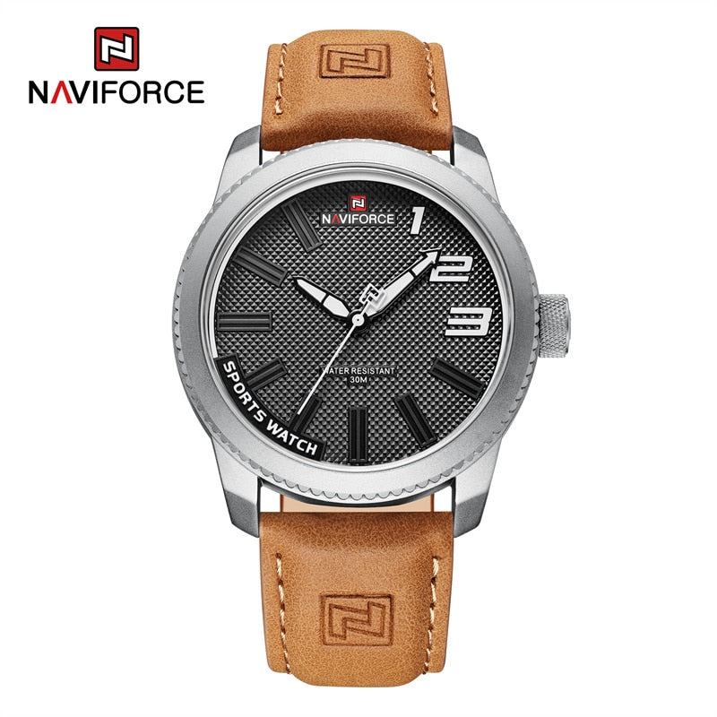 New Quartz Sport Waterproof Clock Fashion Luxury High Quality Male Leather Wrist watch SWLBN