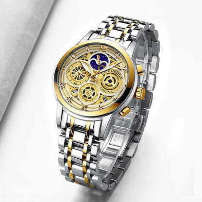 Ladies Watch Woman Luxury Fashion Waterproof Watch for Women Watches Quartz Stainless Steel Clock Gift Relogio Feminino+Box