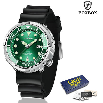New Watch For Men Fashion Silicone belt Chronograph Sport Wristwatch 50M Waterproof Luminous Dive Male Clocks