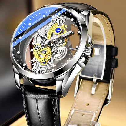 Watch Men Skeleton Automatic Mechanical Watch Gold Skeleton Vintage Man Watch Mens Watches