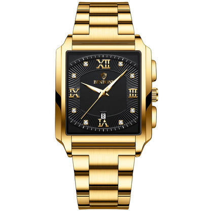 Relogio Masculino Wrist Watches Men Top Brand Luxury Golden Men Watches Gold Big Male Wristwatch Man Square Golden Dial
