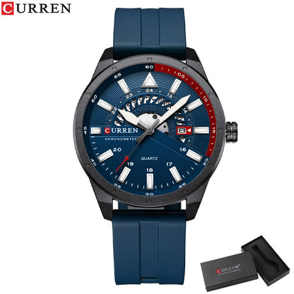 New Men Watch Top Brand Luxury Waterproof Sport Mens Watches Silicone Automatic Date Military Wristwatch