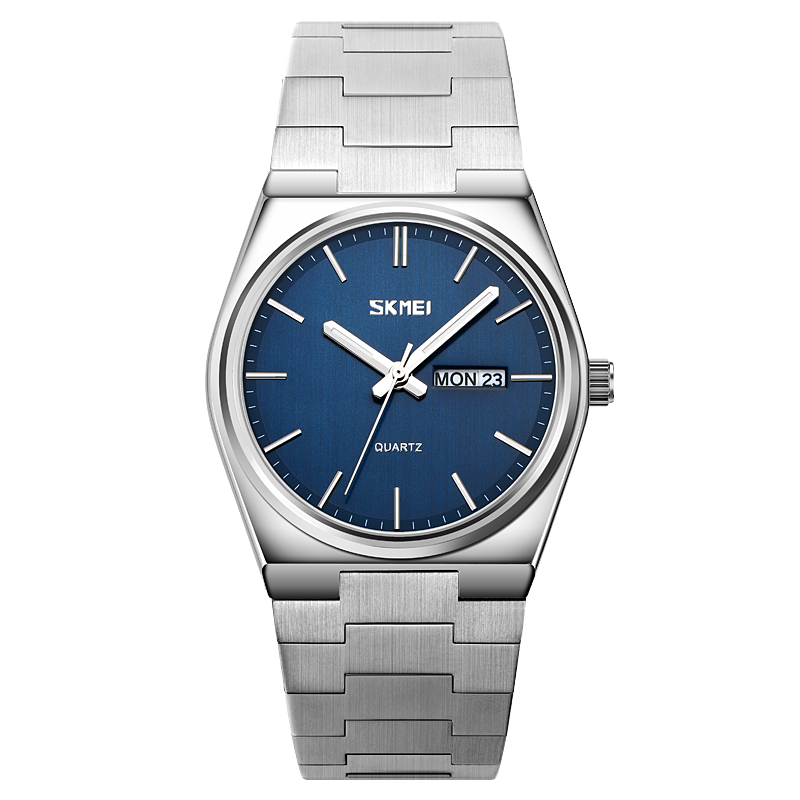 New Casual Quartz Clock Male Full Steel Time Week Date Sports Watch Mens Waterproof Business Wristwatches Man reloj hombre