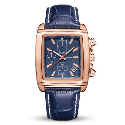 Watch Men Top Brand Luxury Rectangle Quartz Military Watches Waterproof Luminous Leather Wristwatch Men Clock