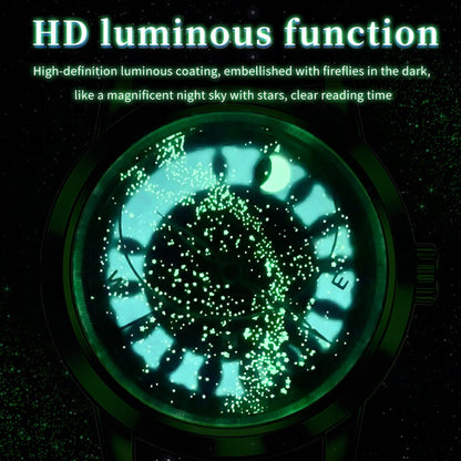 OLEVS Men Mechanical Watch 43.5mm Dial Rotating Watch Second Hand Luminous Star Men's Watch Hombres Mecánico Superficie 9923