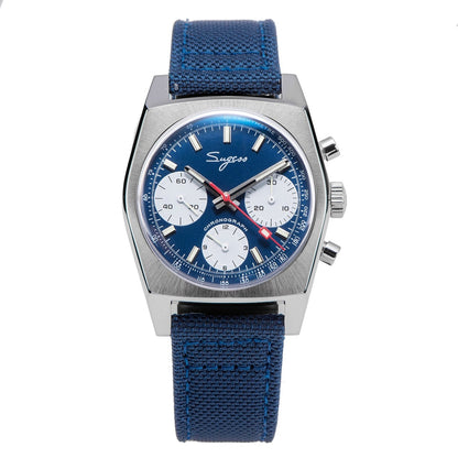 New 37mm Chronograph Watch of Men Seagull ST1902 Swan neck Movement Waterproof Mechanical Wristwatches Dome Sapphire