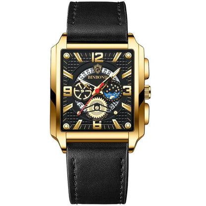 Relogio Masculino Wrist Watches Men Top Brand Luxury Golden Men Watches Gold Big Male Wristwatch Man Square Golden Dial