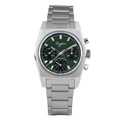 New 37mm Chronograph Watch of Men Seagull ST1902 Swan neck Movement Waterproof Mechanical Wristwatches Dome Sapphire