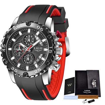Relogio Masculino LIGE  Luminous Men Watch Sport Army Men Watches Waterproof Quartz Clock Man Chronograph  Military WristWatch