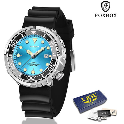 New Watch For Men Fashion Silicone belt Chronograph Sport Wristwatch 50M Waterproof Luminous Dive Male Clocks