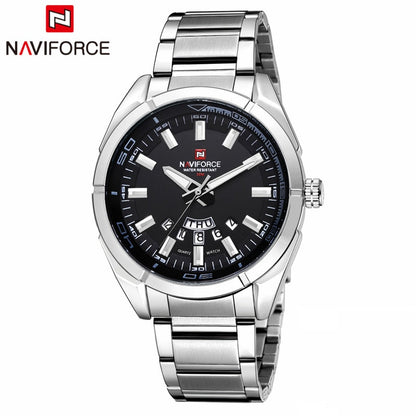 New Men Quartz Watches Full Steel Waterproof Casual Date Sport Military Wrist Watch Relogio Masculino
