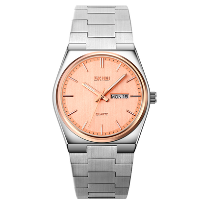 New Casual Quartz Clock Male Full Steel Time Week Date Sports Watch Mens Waterproof Business Wristwatches Man reloj hombre