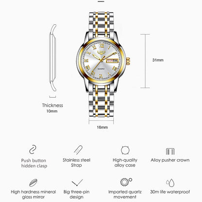 LIGE Women Watches Luxury Stainless Steel Watch for Women Fashion Casual Women Bracelet Watches Waterproof Ladies Wristwatches