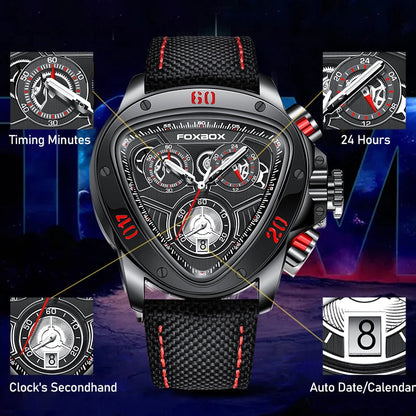 LIGE Chronograph Creative Big Dial Men Watch Top Brand Nylon Strap Military Sports Watches for Men Date Clock Quartz Wrist Watch