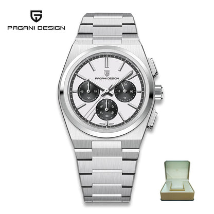 New Classic Men Sport Quartz Watches Sapphire Stainless Steel VK63 Waterproof Clock Relogios Masculinos