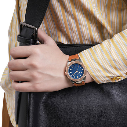 Minimalist Design Sports Watch for Women Casual Quartz Ladies Leather Wrist Watches Polygon Case Female Clock