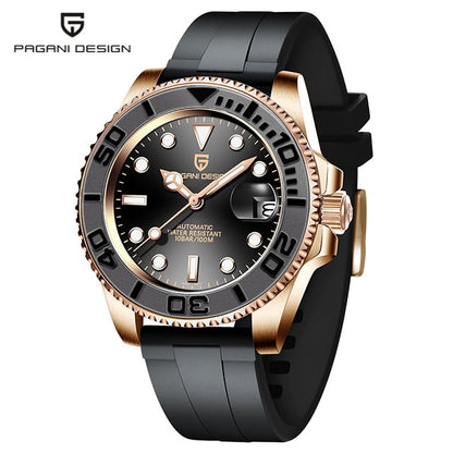 New Sports Men Mechanical Wristwatch Sapphire Luxury Automatic Watch Men Stainless Steel Waterproof Clock
