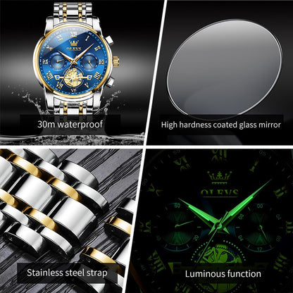Top Brand Men Watches Classic Roman Scale Dial Luxury Wrist Watch for Man Original Quartz Waterproof Luminous Male reloj
