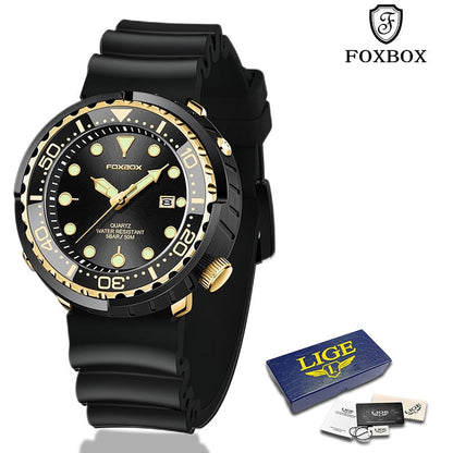 New Watch For Men Fashion Silicone belt Chronograph Sport Wristwatch 50M Waterproof Luminous Dive Male Clocks