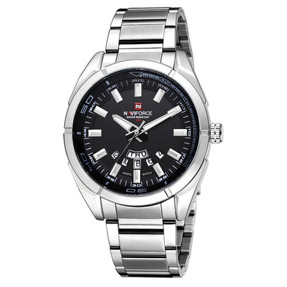 Business Men Quartz Watches 44MM Fashion Stainless Steel 30M Waterproof Date Wrist Chronograph Relogio Masculino