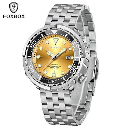 LIGE Watch Men Top Brand Men Watches Silicone Waterproof Casual Quartz Date Sport Military Fashion Wrist Watch Relogio Masculino Yellow L