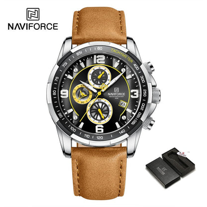 Luxury NAVIFORCE 100% Original Fashion Watch For Men Multifunction Sport Waterproof Man Quartz Wrist Watches Clock