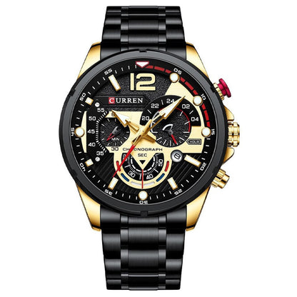 Watches Men CURREN Top Brand Luxury Casual Steel Quartz Men Watch Business Clock Male Sport Waterproof Date Chronograph