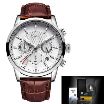 Watches Men Top Brand Luxury Casual Leather Quartz Men Watch Business Clock Male Sport Waterproof Date Chronograph