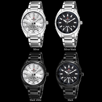 Business Men Quartz Watches 44MM Fashion Stainless Steel 30M Waterproof Date Wrist Chronograph Relogio Masculino