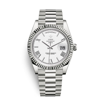 Original Casual Brand Watch Men Top Luxury Stainless Steel 3atm Waterproof daydate Business Men Fashion Wrist Watch