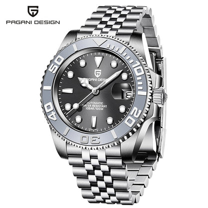 New Sports Men Mechanical Wristwatch Sapphire Luxury Automatic Watch Men Stainless Steel Waterproof Clock