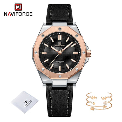 Minimalist Design Sports Watch for Women Casual Quartz Ladies Leather Wrist Watches Polygon Case Female Clock