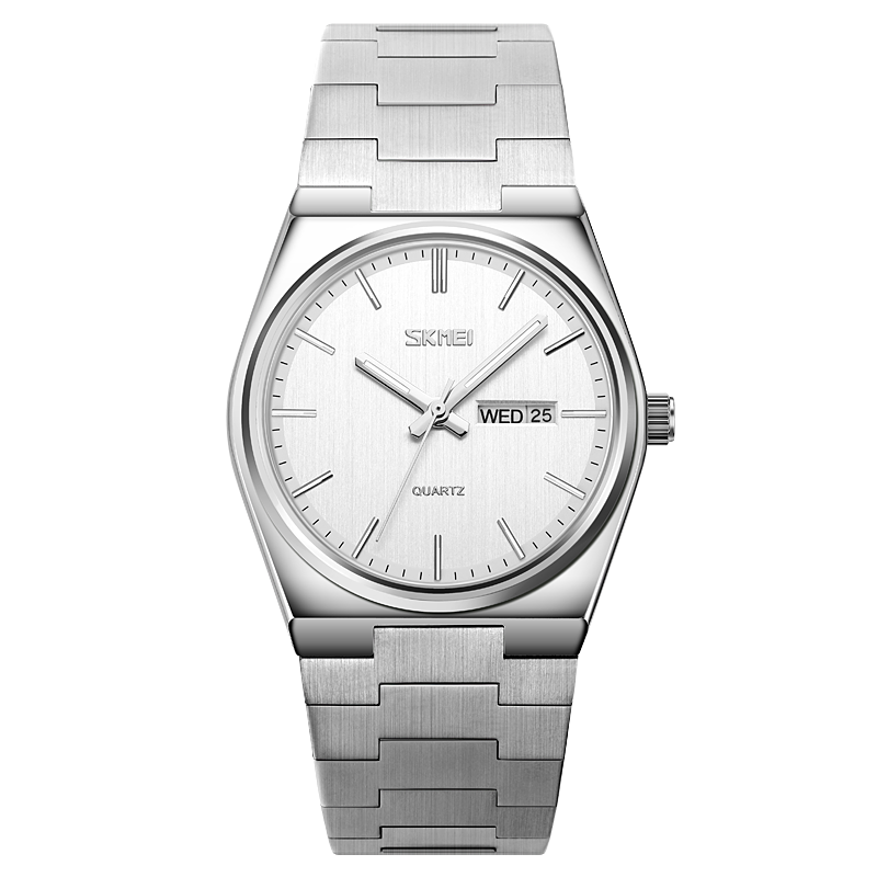 New Casual Quartz Clock Male Full Steel Time Week Date Sports Watch Mens Waterproof Business Wristwatches Man reloj hombre