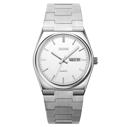 New Casual Quartz Clock Male Full Steel Time Week Date Sports Watch Mens Waterproof Business Wristwatches Man reloj hombre