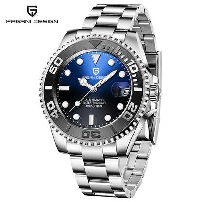 New Sports Men Mechanical Wristwatch Sapphire Luxury Automatic Watch Men Stainless Steel Waterproof Clock