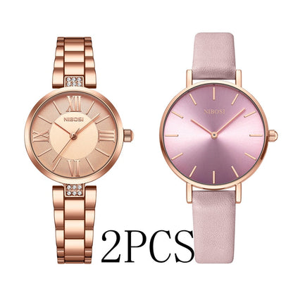 Women Watches Rose Gold Ladies Bracelet Watches Reloj Mujer Creative Waterproof Quartz Watches For Women