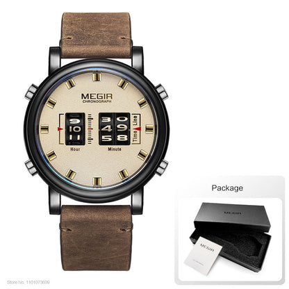 New Luxury Watches Men Military Sport Roller Pointer Quartz Watch Man Fashion Stainless Steel Mesh Strap Wristwatch