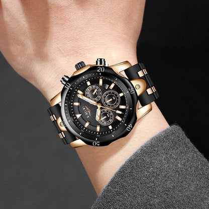 LIGE Fashion Watch for Men Sports Watches Waterproof Quartz Date Clock Military Wrist Watch Watch