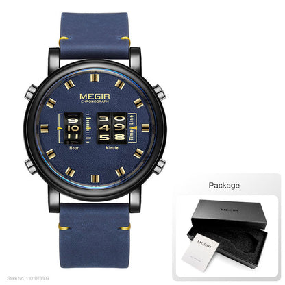New Luxury Watches Men Military Sport Roller Pointer Quartz Watch Man Fashion Stainless Steel Mesh Strap Wristwatch