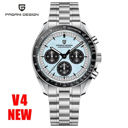 Men Watches 100M Waterproof Date Speed Chronograph Quartz VK63 AR Sapphire mirror Full Steel Watch