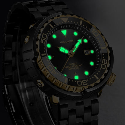 Men Watch 50M Waterproof Luminous Sport Wristwatches Rotating Bezel Quartz Watches with Auto Date Relogio Masculino