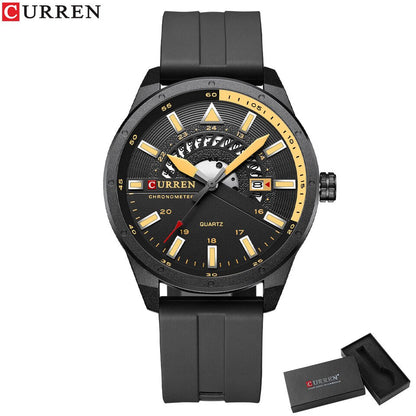 New Men Watch Top Brand Luxury Waterproof Sport Mens Watches Silicone Automatic Date Military Wristwatch