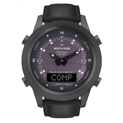 Men Solar Power Digital Watch Men Outdoor Smart Watches Full Metal Waterproof 50M Compass Army Military Style Clock