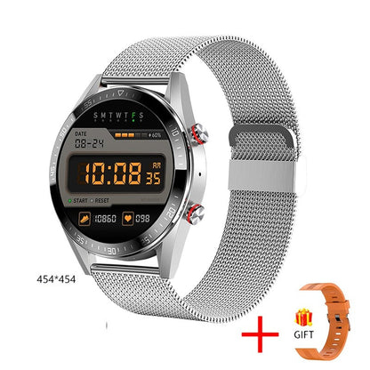 New 454*454 Screen Smart Watch Always Display The Time Bluetooth Call Local Music Smartwatch For Mens Android TWS Earphones