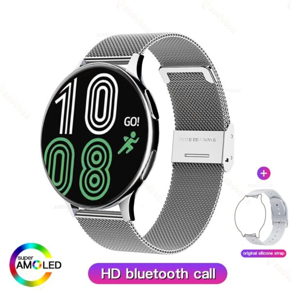 New Smart Watch Round Smartwatch Bluetooth Calls Watches Men Women Fitness Bracelet Custom Watch Face +Gift Box - Image 2