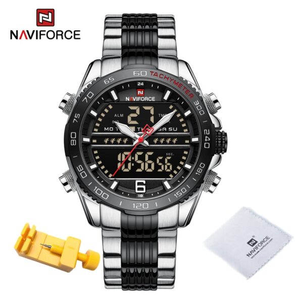 Digital Sport Watch For Men Steel Waterproof Chronograph Clock Fashion Luminous Quartz Wrist watches - Image 14