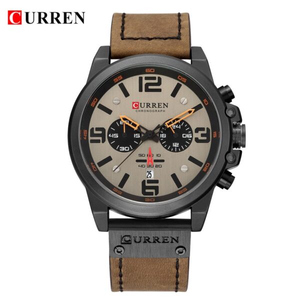 Men Watches Top Luxury Brand Waterproof Sport Wrist Watch Chronograph Quartz Military Genuine Leather Relogio Masculino - Image 14