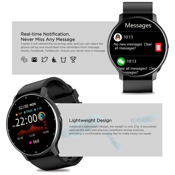 New Smart Watch Men Full Touch Screen Sport Fitness Watch IP67 Waterproof Bluetooth For Android ios smartwatch Men+box - Image 8