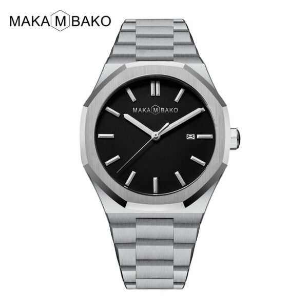 Original Top Brand All Black Stainless Steel Men Wristwatch Classic Business Waterproof Japan Movement Quartz Watch For Men - Image 3