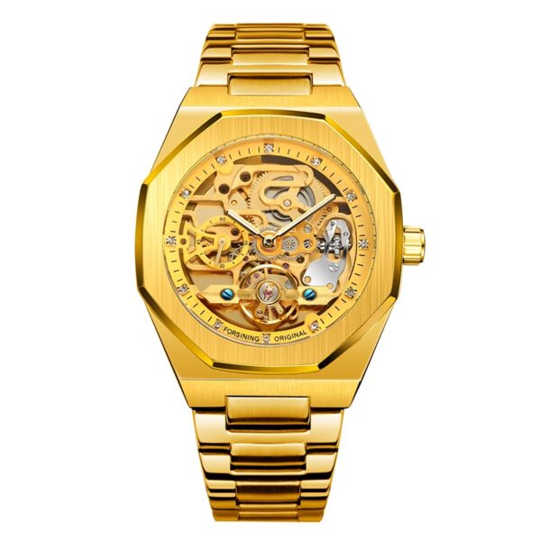 Forsining Fashion Mens Watches Automatic Mechanical Stainless Steel Fashion Business Skeleton Wrist watch Relogio Masculino - Image 7